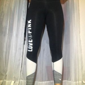 PINK logo yoga leggings